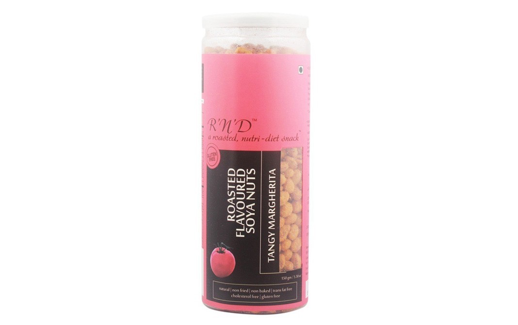 R'N'D Roasted Flavoured Soya Nuts, Tangy Margherita   Jar  150 grams